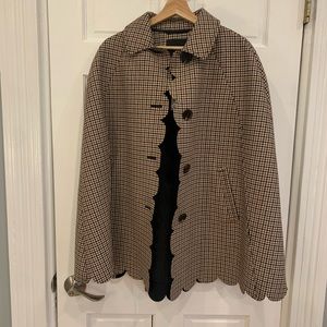 Talbots Herringbone Scallop Cape